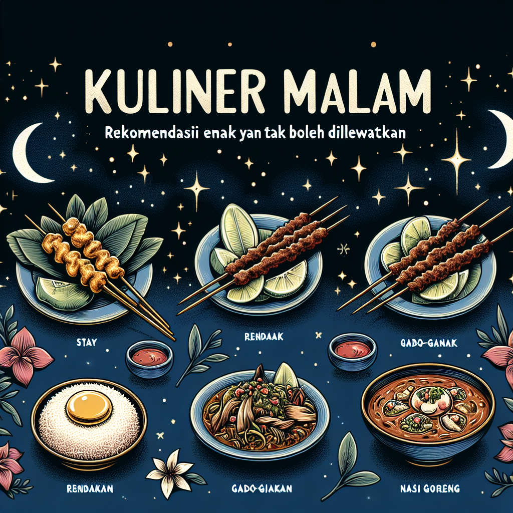 Kuliner Malam: Rekomendasi Makanan Enak yang Tak Boleh Dilewatkan